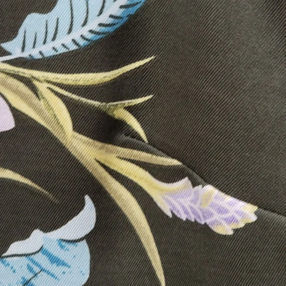 Tommy Bahama Silk Tank Top Womens 14 Lily‎ Island Shell Green Floral Resort Wear